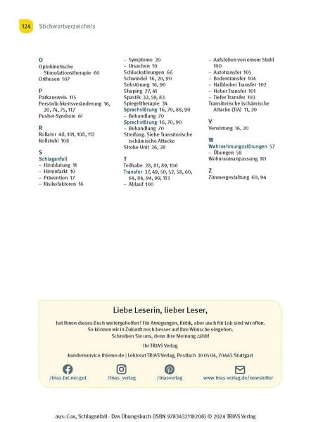 Produktbild: Schlaganfall - Das &Uuml;bungsbuch