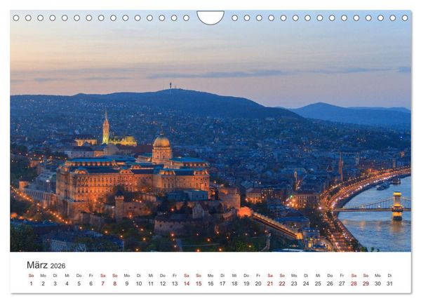 Produktbild: Budapest - Ungarns einzigartige Hauptstadt an der Donau. (Wandkalender 2026 DIN A4 quer), CALVENDO Monatskalender