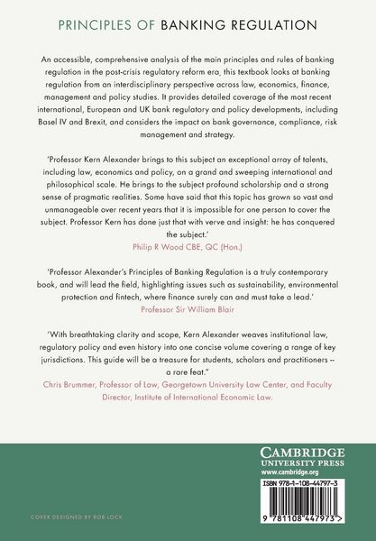 Produktbild: Principles of Banking Regulation