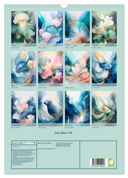 Produktbild: Das Meer ruft (Wandkalender 2026 DIN A3 hoch), CALVENDO Monatskalender