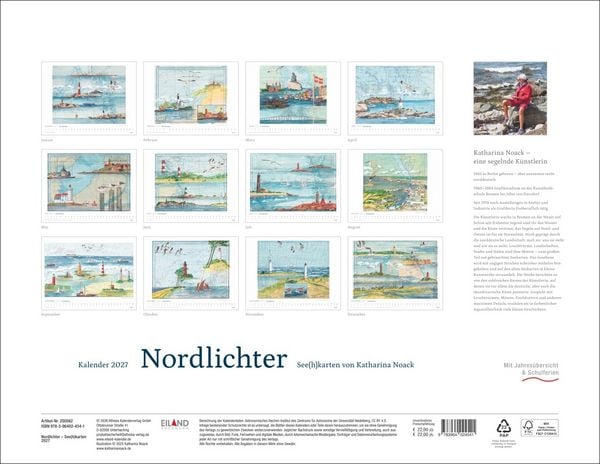 Produktbild: Nordlichter - See(h)karten Kalender 2027