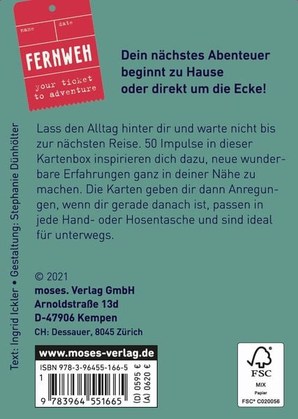 Fernweh Micro-Abenteuer für zu Hause