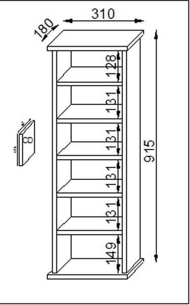 Produktbild: Holz CD DVD Stand Regal Schrank St&auml;nder Vostan