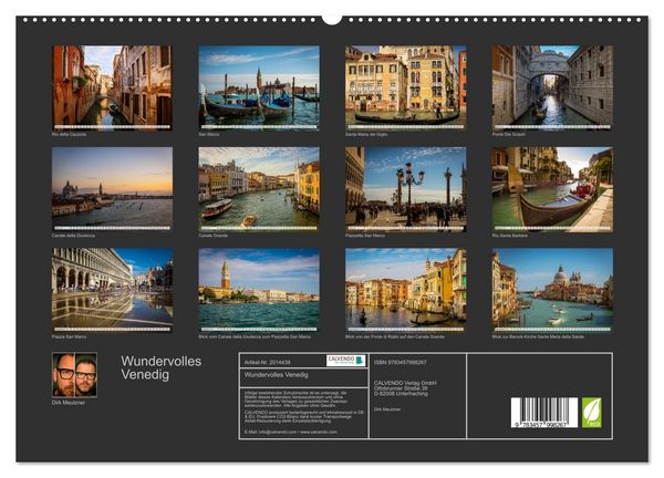 Produktbild: Wundervolles Venedig (hochwertiger Premium Wandkalender 2026 DIN A2 quer), Kunstdruck in Hochglanz