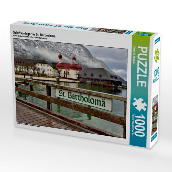 Produktbild: CALVENDO Puzzle Schiffsanleger in St. Bartholom&auml; 1000 Teile Puzzle quer | 1000 Teile Lege-Gr&ouml;&szlig;e 64 &times; 48 cm Foto-Puzzle f&uuml;r gl&uuml;ckliche Stunden