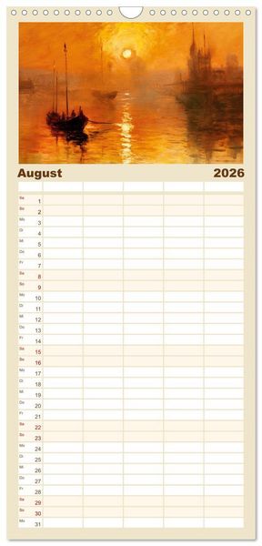 Produktbild: Familienplaner 2026 - Malertausch mit 5 Spalten (Wandkalender, 21 x 45 cm) CALVENDO