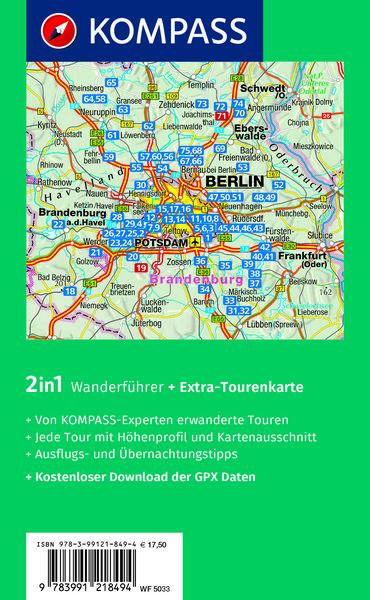 Produktbild: KOMPASS Wanderf&uuml;hrer Berlin-Brandenburg, 75 Touren
