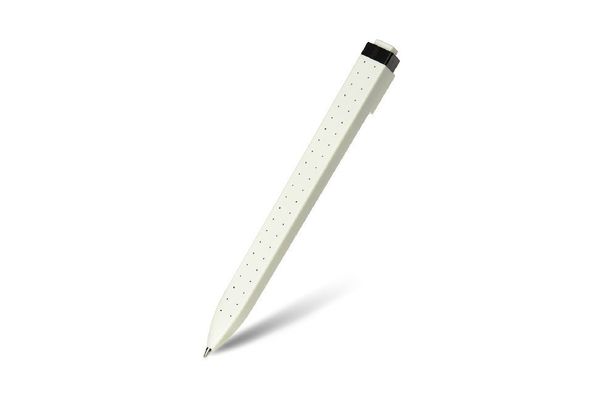 Moleskine Kugelschreiber - Go mit Etikett für Display Schwarz, Mine 1,0 mm, Punktraster, Weiß