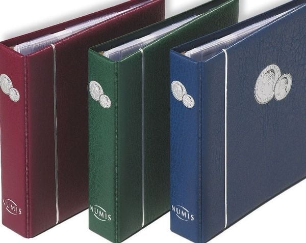 Produktbild: Numis M&uuml;nzenalbum, inkl. 5 M&uuml;nzh&uuml;llen, blau