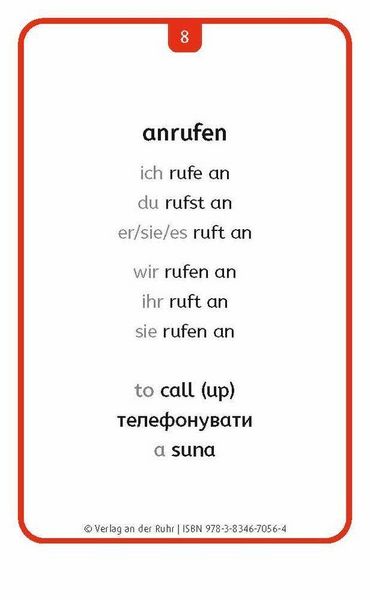 Produktbild: Verben: Set 2 - Deutsch, Englisch, Ukrainisch und Rum&auml;nisch