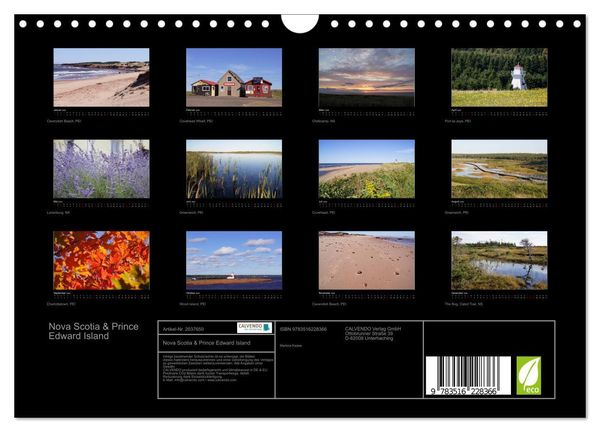 Produktbild: Nova Scotia & Prince Edward Island (Wandkalender 2026 DIN A4 quer), CALVENDO Monatskalender