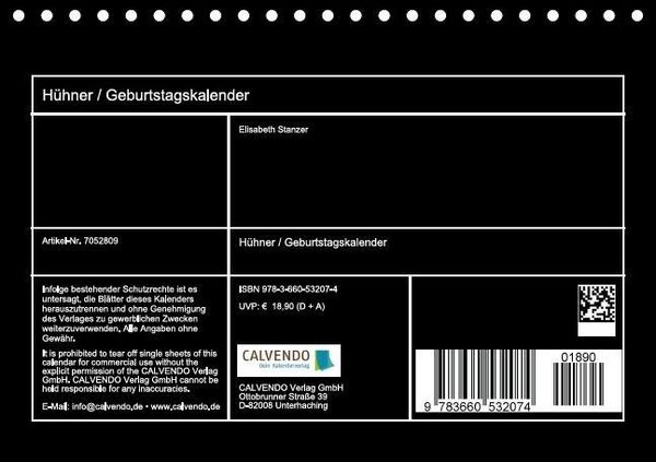 Produktbild: H&uuml;hner / Geburtstagskalender (Tischkalender immerw&auml;hrend DIN A5 quer)
