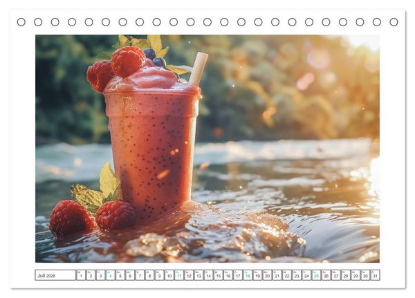 Produktbild: Leckere Smoothies (Tischkalender 2026 DIN A5 quer), CALVENDO Monatskalender