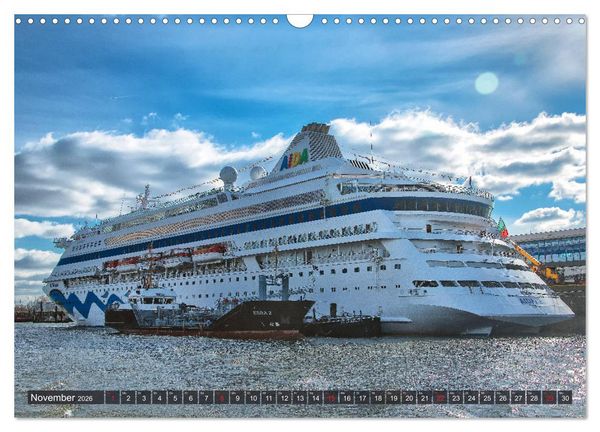 Produktbild: Hamburg - Ahoi zur gro&szlig;en Hafenrundfahrt (Wandkalender 2026 DIN A3 quer), CALVENDO Monatskalender