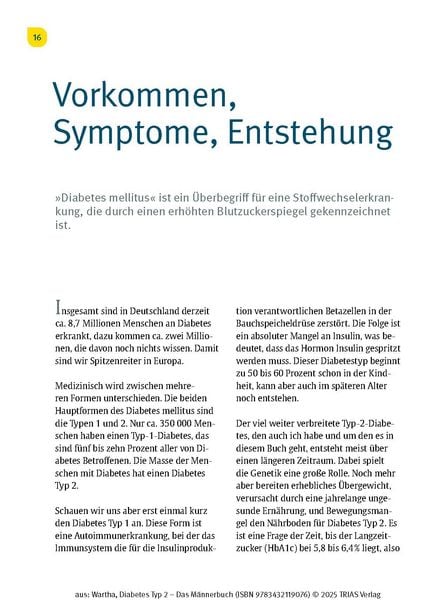 Produktbild: Diabetes Typ 2 - Das M&auml;nnerbuch