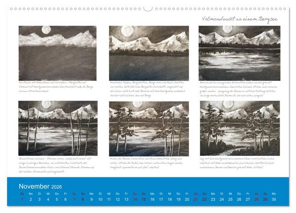 Produktbild: Mal einfach mit ! 12 ausf&uuml;hrliche Schritt f&uuml;r Schritt Anleitungen (hochwertiger Premium Wandkalender 2026 DIN A2 quer), Kunstdruck in Hochglanz