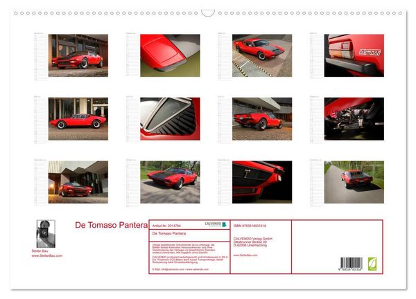 Produktbild: De Tomaso Pantera (Wandkalender 2026 DIN A2 quer), CALVENDO Monatskalender