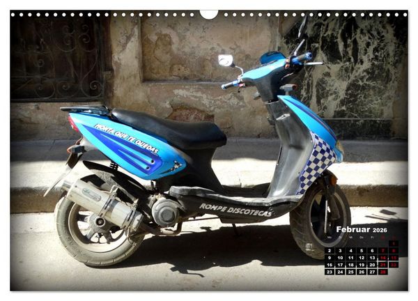 Produktbild: Motorroller - Oldtimer und Youngtimer in Kuba (Wandkalender 2026 DIN A3 quer), CALVENDO Monatskalender