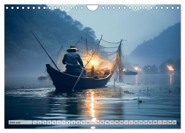 Produktbild: Angeln und Fischen Impressionen (Wandkalender 2026 DIN A4 quer), CALVENDO Monatskalender