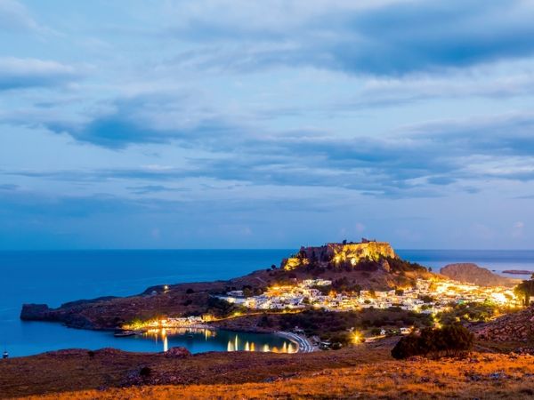 Produktbild: Lindos in der blauen Stunde (Puzzle)