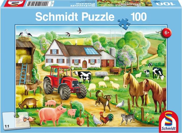 Schmidt Spiele - Fröhlicher Bauernhof, 100 Teile