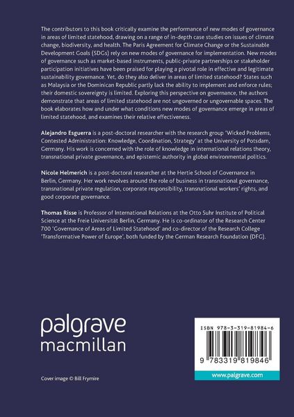 Produktbild: Sustainability Politics and Limited Statehood