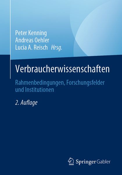 Verbraucherwissenschaften, Taschenbuch von , Springer Fachmedien Wiesbaden GmbH, 9783658299347