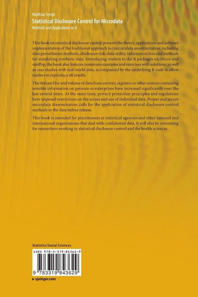 Produktbild: Statistical Disclosure Control for Microdata