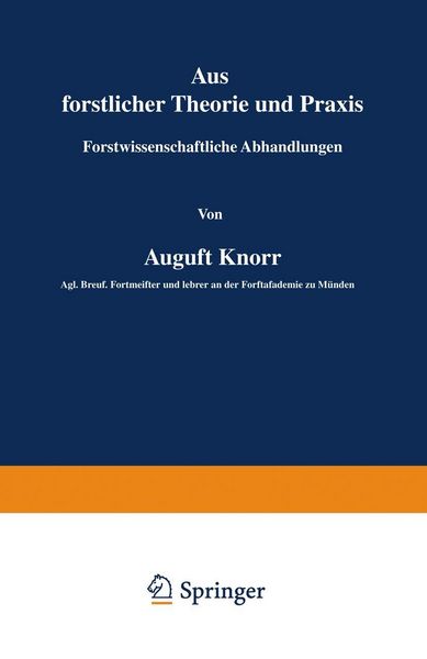 Produktbild: Aus forstlicher Theorie und Praxis