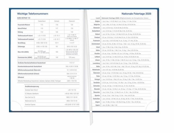 Produktbild: Wochen-Cheftimer A5, blau 2027
