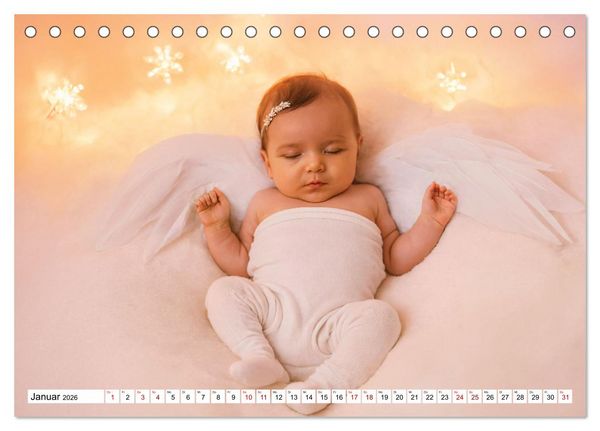 Produktbild: Zauberhaft schlafende Babies - Ruhig und friedlich (Tischkalender 2026 DIN A5 quer), CALVENDO Monatskalender