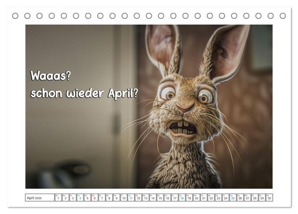 Produktbild: Humorvoll durch das Jahr (Tischkalender 2026 DIN A5 quer), CALVENDO Monatskalender