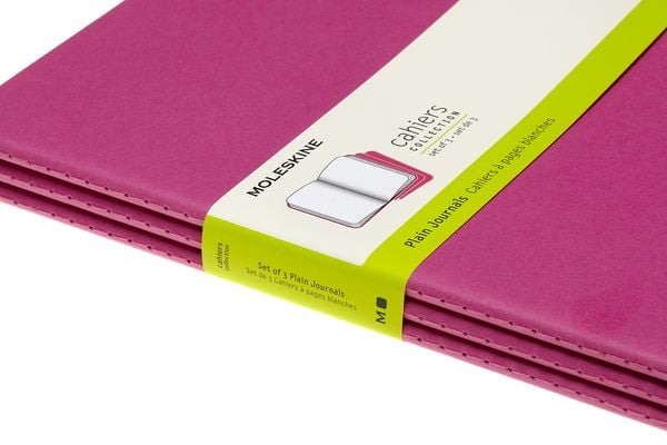 Produktbild: Moleskine Cahier XL, 3er Set, Blanko, Kinetisches Pink