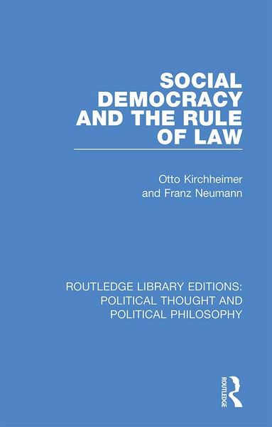 Produktbild: Social Democracy and the Rule of Law