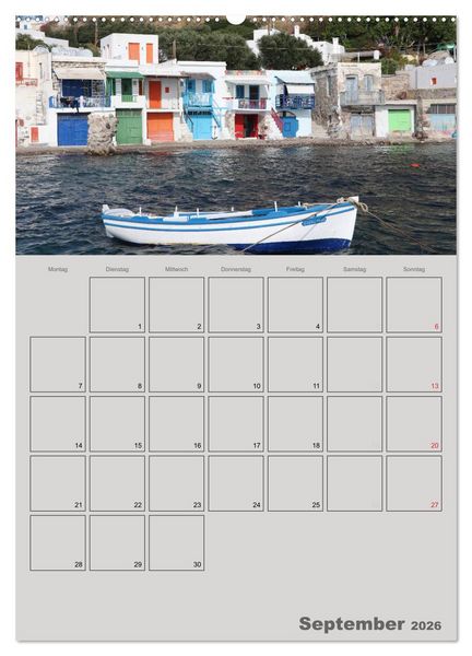 Produktbild: Kykladen, Perlen der &Auml;g&auml;is (hochwertiger Premium Wandkalender 2026 DIN A2 hoch), Kunstdruck in Hochglanz