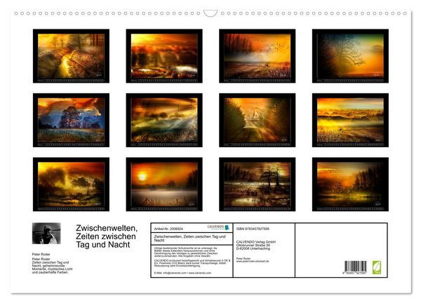 Produktbild: Zwischenwelten, Zeiten zwischen Tag und Nacht (Wandkalender 2026 DIN A2 quer), CALVENDO Monatskalender