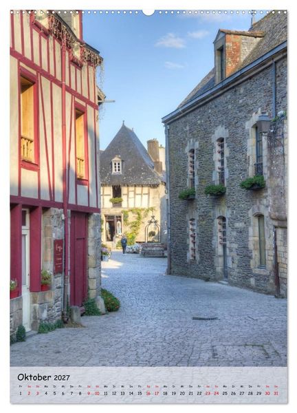 Produktbild: Rochefort-en-Terre. Traumdorf in der Bretagne (hochwertiger Premium Wandkalender 2027 DIN A2 hoch), Kunstdruck in Hochglanz