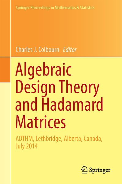 Produktbild: Algebraic Design Theory and Hadamard Matrices