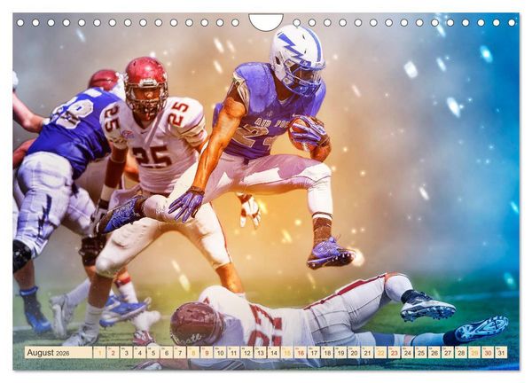 Produktbild: American Football - Fight (Wandkalender 2026 DIN A4 quer), CALVENDO Monatskalender