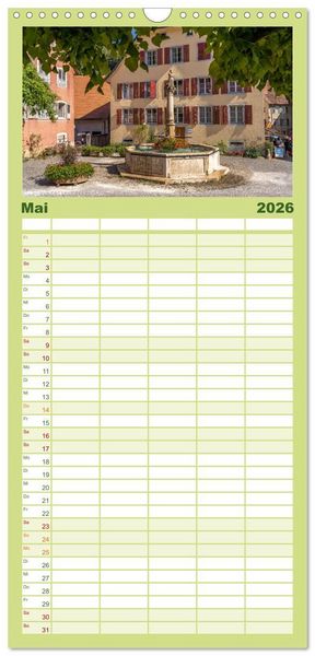 Produktbild: Familienplaner 2026 - Schweiz - Saint-Ursanne mit 5 Spalten (Wandkalender, 21 x 45 cm) CALVENDO