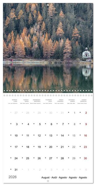 Produktbild: Les merveilles du Valais (Calendrier mural carr&eacute; 2026 30x30 cm) Calendrier double avec une page pour vos prises de notes