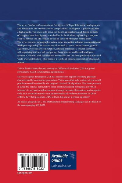 Produktbild: Differential Evolution: A Handbook for Global Permutation-Based Combinatorial Optimization