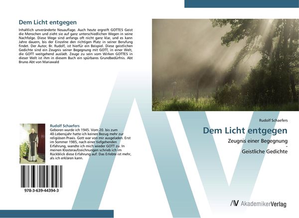 Dem Licht entgegen, Taschenbuch von Rudolf Schaefers, AV Akademikerverlag, 9783639443943