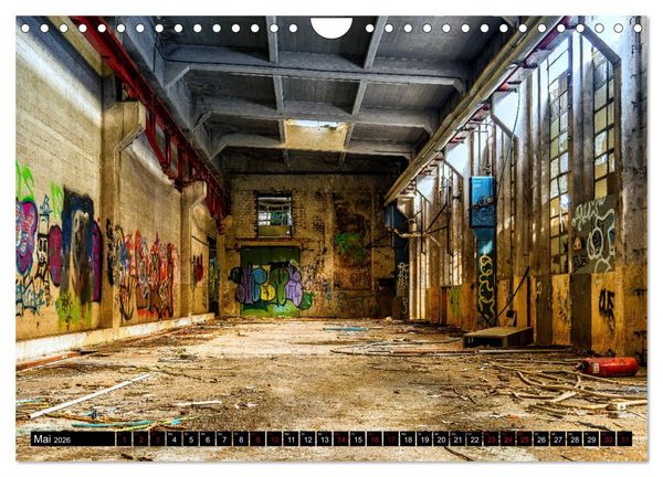 Produktbild: Lost Places Graffiti (Wandkalender 2026 DIN A4 quer), CALVENDO Monatskalender