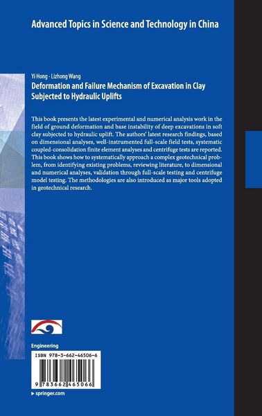 Produktbild: Deformation and Failure Mechanism of Excavation in Clay Subjected to Hydraulic Uplift