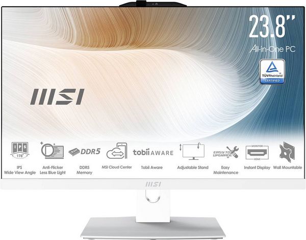 MSI All-in-One PC Modern AM242P 1M-1205DE 60.5cm (23.8 Zoll) Full HD Intel® Core™ 5 120U 16GB RAM 512GB SSD Intel Graphi