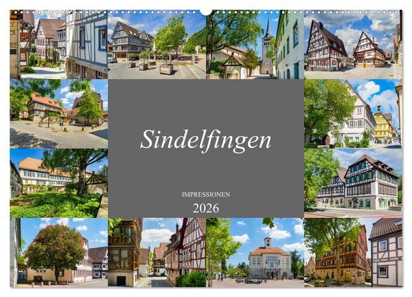 Sindelfingen Impressionen (Wandkalender 2026 DIN A2 quer), CALVENDO Monatskalender