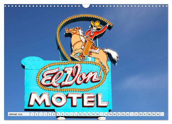 Produktbild: American Motels - Nostalgie mit Neon (Wandkalender 2026 DIN A3 quer), CALVENDO Monatskalender
