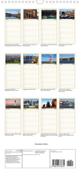 Produktbild: Familienplaner Kanadas Osten (Wandkalender 2022 , 21 cm x 45 cm, hoch)