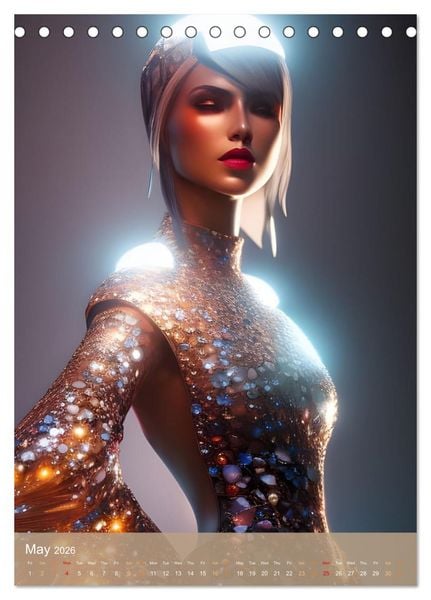 Produktbild: Future Fashion Unveiled (Desk Calendar 2026 DIN A5 portrait), CALVENDO 12 Month DeskCalendar